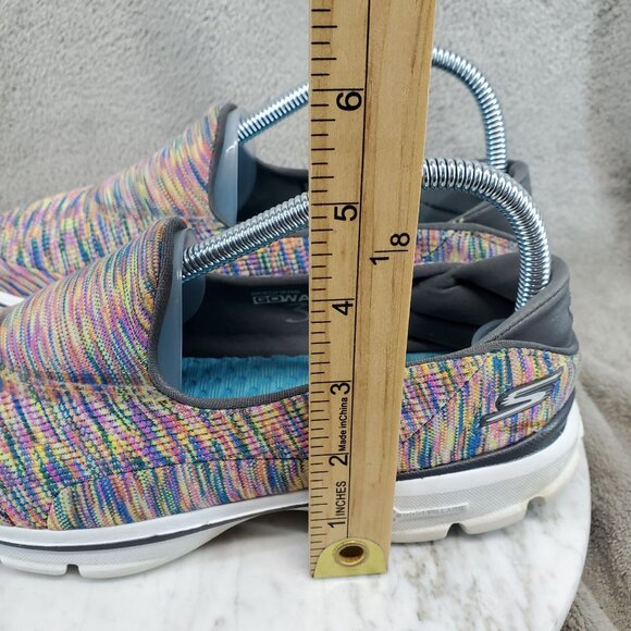Skechers Shoes Womens Size 7.5 Multicolor Textile Slip On Go Walk 3 Sneakers - Picture 2 of 11